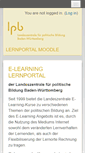 Mobile Screenshot of elearning-politik.net